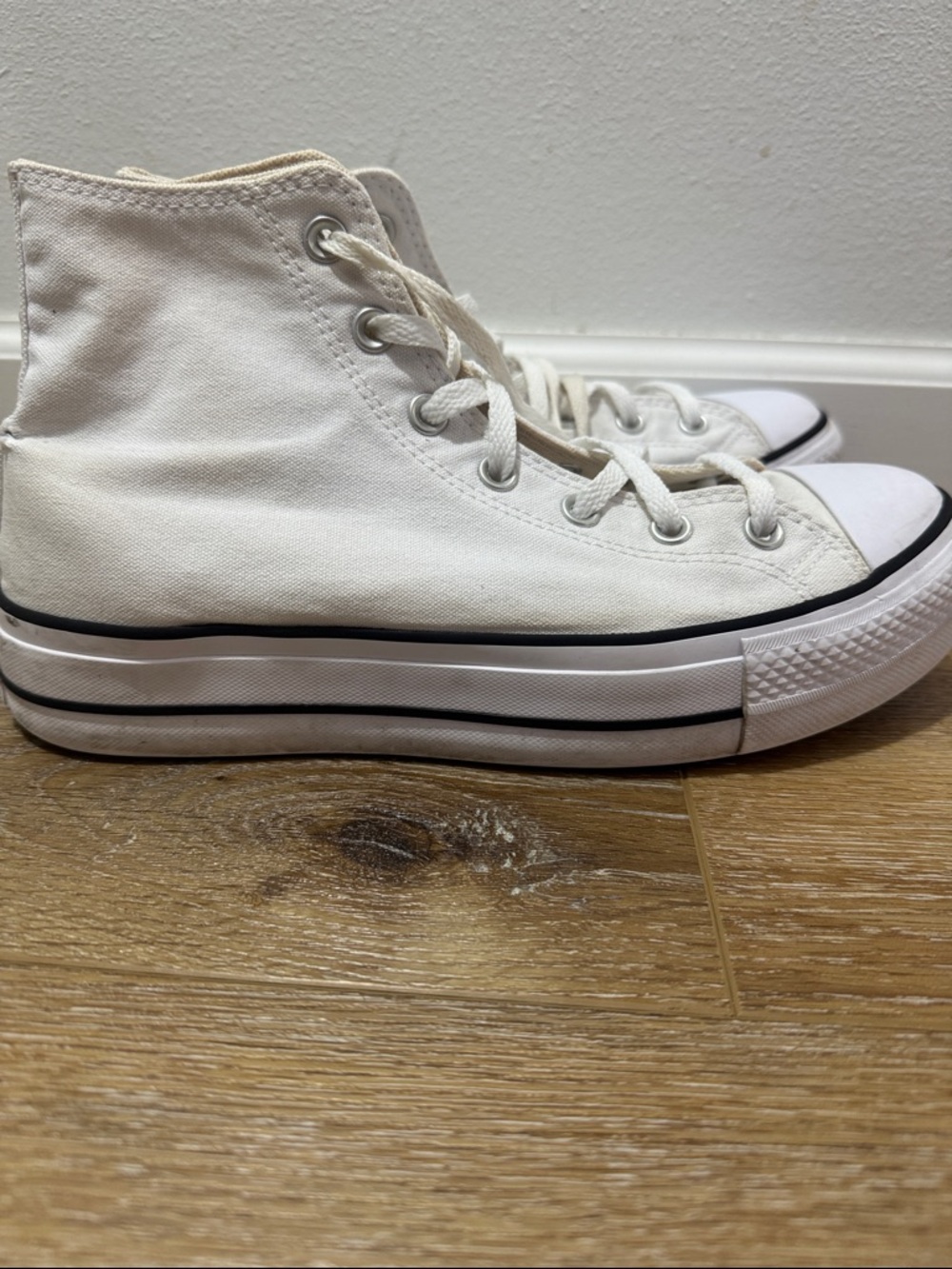 Converse White High Top Canvas Sneakers - Picture 2 of 7